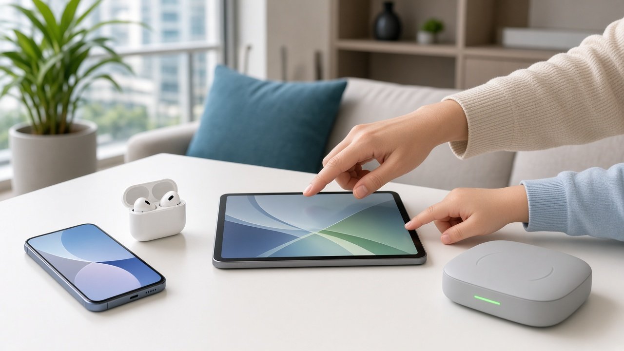 家庭智能產品：手機、平板、耳機同 5G 路由器